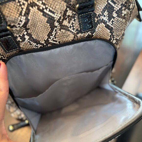 Samantha Brown Embossed Python/Snakeskin backpack - Picture 8 of 15